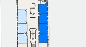 
							Planritning för Flexiwork Kollektivet, 4 privata rum, 76 m²