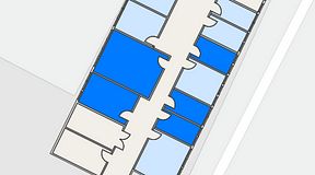 
							Planritning för Quick Office Älvsjö, 5 privata rum, 81 m²