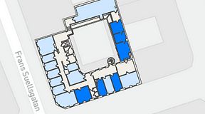 
							Planritning för Regus Adelgatan 21, 4 privata rum, 74 m²