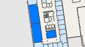 
							Planritning för Spaces Nordenskiöldsgatan, 3 privata rum, 110 m²