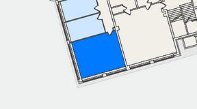 
							Planritning för UNITY uWork Hammarby Sjöstad, 1 privata rum, 43 m²