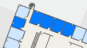 Planritning för Regus Marieholm, 5 privata rum, 69 m²