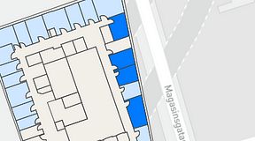 
							Planritning för Walborg Ventures, 4 privata rum, 62 m²
