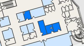 
							Planritning för United Spaces Östra Hamngatan, 4 privata rum, 36 m²