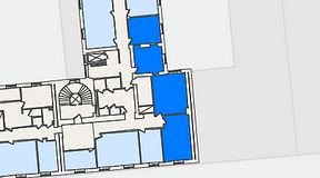 
							Planritning för KG10 Kungsgatan 8, 4 privata rum, 86 m²