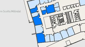 
							Planritning för Mindpark Mölndal, 5 privata rum, 100 m²
