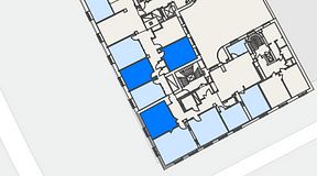 
							Planritning för iOffice Sveavägen, 3 privata rum, 72 m²