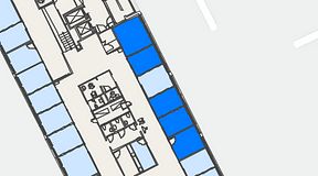 
							Planritning för Convendum Västra Järnvägsgatan 3, 5 privata rum, 55 m²