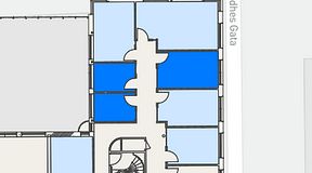 
							Planritning för Convendum Stampgatan 14, 3 privata rum, 36 m²