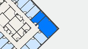 
							Planritning för FirstOffice Kanalvägen 17, 2 privata rum, 34 m²