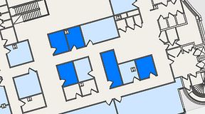 
							Planritning för United Spaces Östra Hamngatan, 5 privata rum, 44 m²