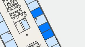 
							Planritning för Convendum Västra Järnvägsgatan 3, 3 privata rum, 30 m²