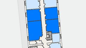 
							Planritning för KG10 Kungsgatan 8, 4 privata rum, 92 m²