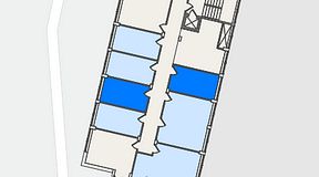 
							Planritning för FirstOffice Mobilia, 2 privata rum, 24 m²