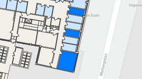 
							Planritning för Arkipelagen Järntorget, 3 privata rum, 41 m²