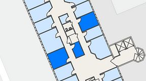 Planritning för Regus Helsingborg Södergatan, 3 privata rum, 32 m²