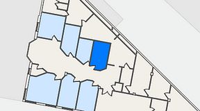 
							Planritning för Kontorshotell Triangeln, 1 privata rum, 12 m²