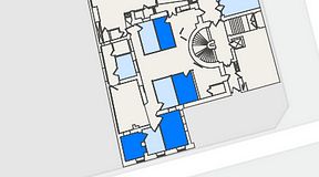 
							Planritning för Entreprenörsgatan Östra Hamngatan, 4 privata rum, 46 m²