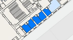 
							Planritning för Spaces Gamla Stan, 5 privata rum, 44 m²