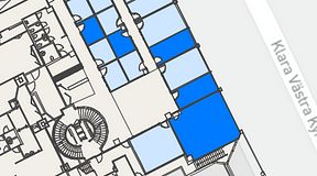 
							Planritning för Convendum Vasagatan 16, 5 privata rum, 105 m²