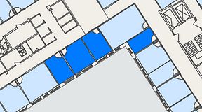 
							Planritning för Regus Kistagången 20b, 4 privata rum, 49 m²