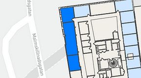 Planritning för Epicenter, 3 privata rum, 106 m²
