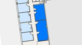 
							Planritning för World Trade Center Göteborg, Mässans gata, 2 privata rum, 65 m²