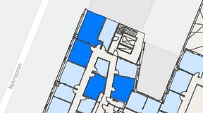 
							Planritning för Regus Östermalmstorg, 4 privata rum, 71 m²