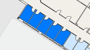 
							Planritning för Easy Office Skarpnäck, 5 privata rum, 40 m²