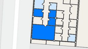 
							Planritning för Kungsholmens Kontorshotell Warfvinges väg, 4 privata rum, 63 m²
