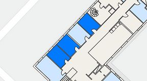 Planritning för Dockside Office & Coworking, 3 privata rum, 42 m²
