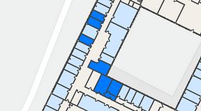
							Planritning för Quick Office Älvsjö, 5 privata rum, 83 m²