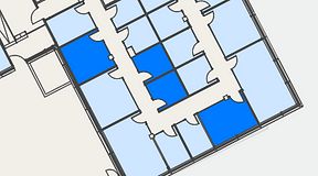 
							Planritning för Spaces Hyllie Vista, 4 privata rum, 51 m²
