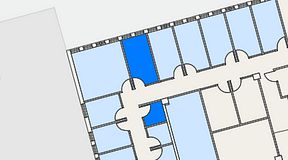 
							Planritning för Regus Lidingö, 2 privata rum, 14 m²