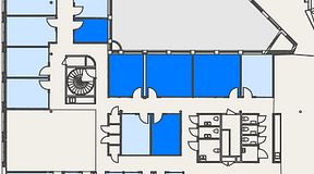 
							Planritning för Convendum Stampgatan 14, 5 privata rum, 73 m²