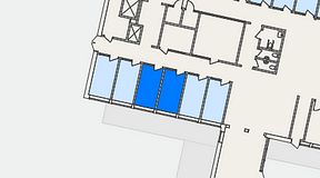 
							Planritning för Regus Lund, 2 privata rum, 28 m²