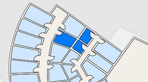 Planritning för Quick Office Bromma Blocks, 3 privata rum, 17 m²