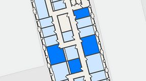 Planritning för THE WORKS Ringvägen, 4 privata rum, 58 m²