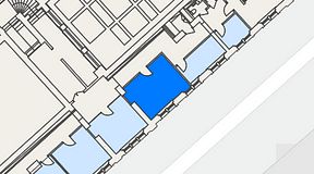 
							Planritning för United Spaces Uppsala, 1 privata rum, 19 m²