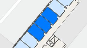 Planritning för Regus Almedal, 3 privata rum, 60 m²