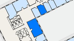 Planritning för iOffice Kungsgatan 64, 2 privata rum, 43 m²