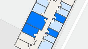 
							Planritning för Quick Office Älvsjö, 4 privata rum, 68 m²