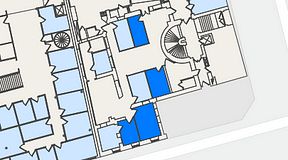 
							Planritning för Entreprenörsgatan Hasselbladshuset, 4 privata rum, 45 m²