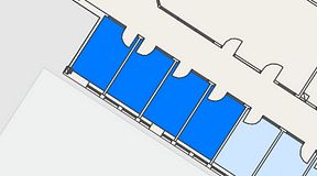 
							Planritning för Easy Office Skarpnäck, 4 privata rum, 32 m²