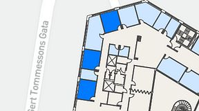 
							Planritning för Spaces Göteborg Gamlestan, 3 privata rum, 54 m²