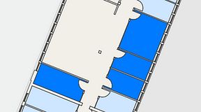 
							Planritning för C/O Tyresö, 4 privata rum, 49 m²