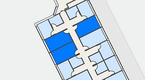 
							Planritning för Regus Rotsunda, 3 privata rum, 45 m²