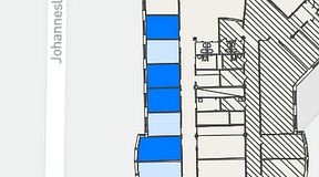 Planritning för FASTOFFICE Johanneslundsvägen 2, 4 privata rum, 67 m²