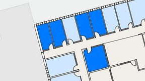 
							Planritning för Regus Lidingö, 5 privata rum, 54 m²