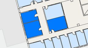 
							Planritning för Regus Lidingö, 3 privata rum, 56 m²